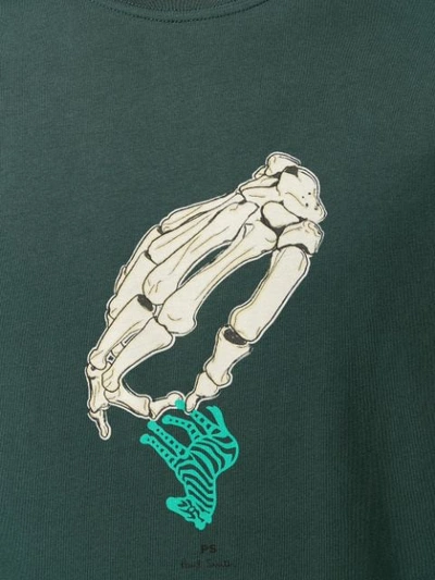 骨骼图案印花T恤