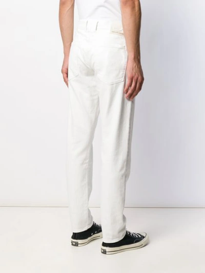 Shop Jacob Cohen Mid Rise Straight Leg Jeans In White