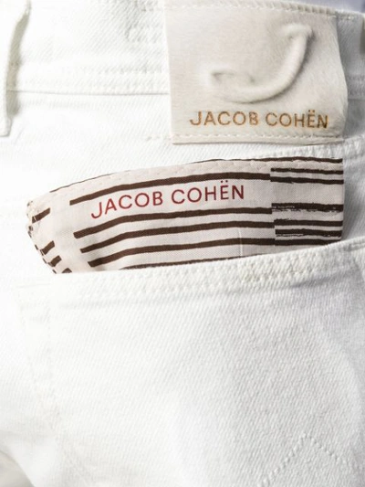 Shop Jacob Cohen Mid Rise Straight Leg Jeans In White