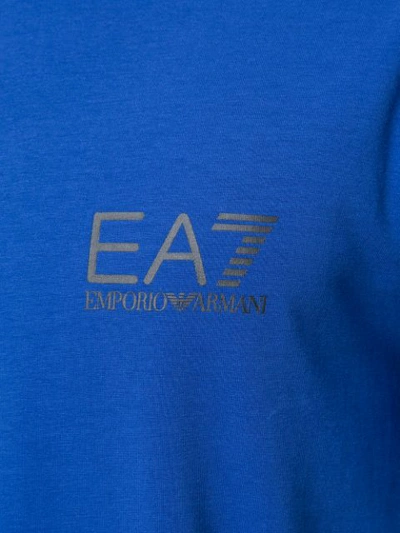 Shop Ea7 Printed Logo T-shirt In Blue