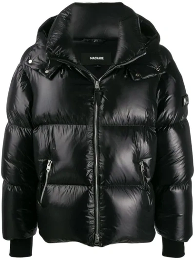 LOGO PATCH FEATHER DOWN JACKET