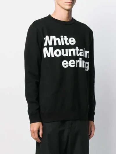 Shop White Mountaineering Logo Jersey Sweatshirt In Black