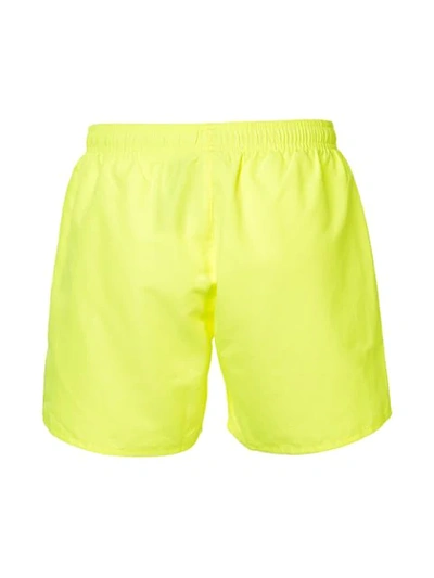 Shop Ea7 Woven Swim Shorts In Yellow
