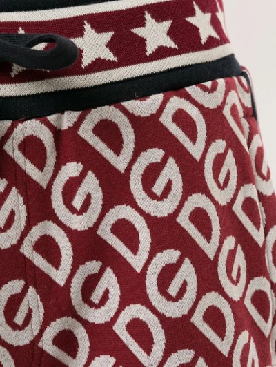 Shop Dolce & Gabbana Logo Embroidered Bermuda Shorts In Red