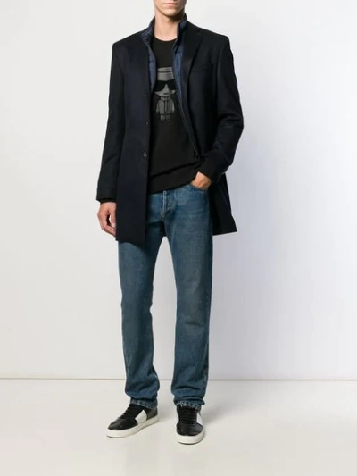 Shop Karl Lagerfeld Rue Jacket In Blue