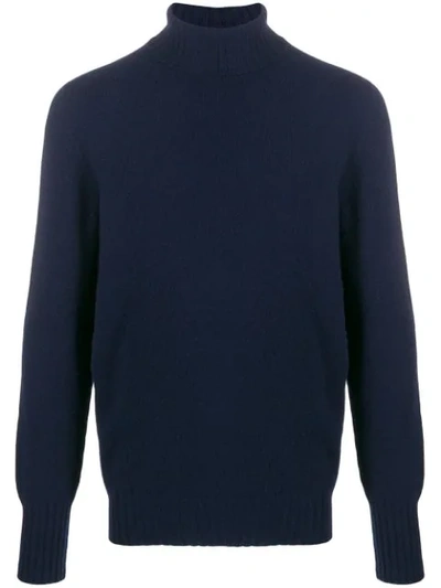 Shop Drumohr Turtleneck Jumper In Blue