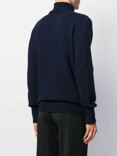 Shop Drumohr Turtleneck Jumper In Blue