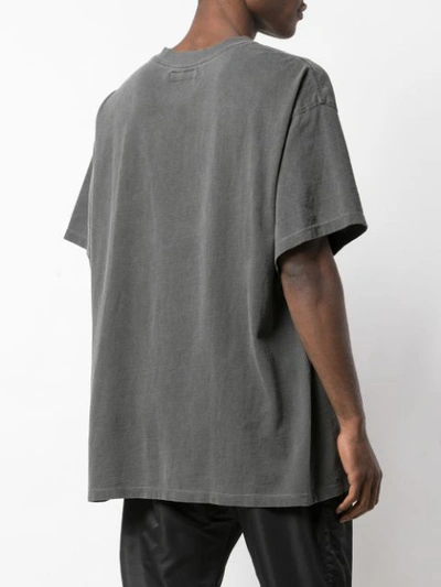 Shop Daniel Patrick Vertical Logo T-shirt In Grey