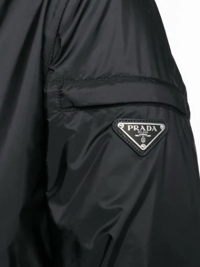 Shop Prada Boxy Fit Windbreaker - Black