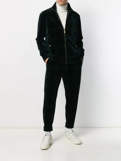 Polo Ralph Lauren Tartan Print Joggers In Green