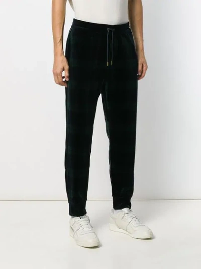 Polo Ralph Lauren Tartan Print Joggers In Green