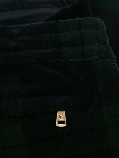 Polo Ralph Lauren Tartan Print Joggers In Green