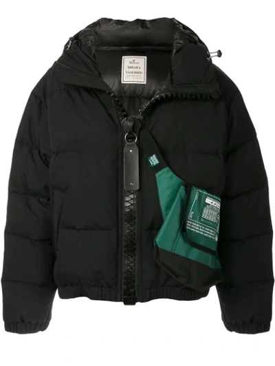 Shop Miharayasuhiro Crossbody Bag Puffer Jacket In Black