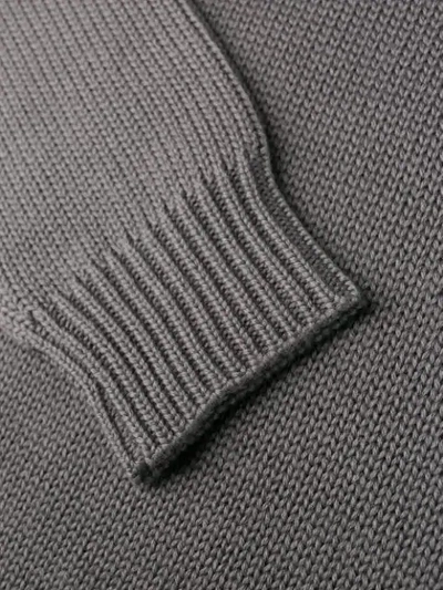 Shop Roberto Collina Turtle-neck Fitted Jumper In Grey