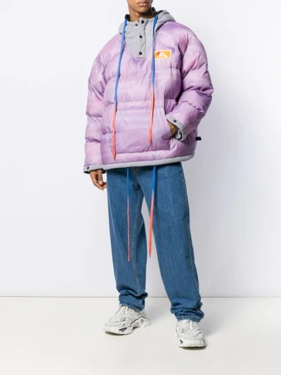 Shop Off-white Reversible Graffiti Puffer - Grey