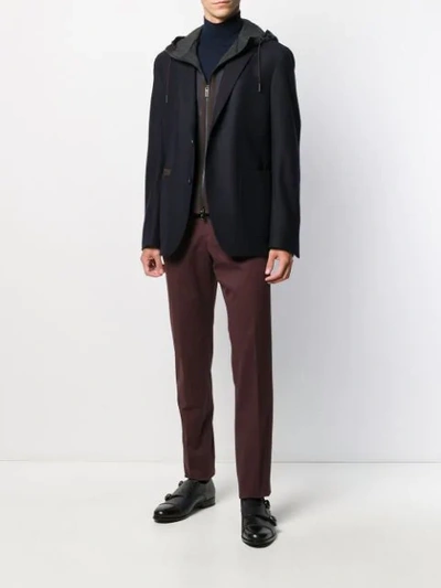 Shop Ermenegildo Zegna Straight Leg Chinos In Brown