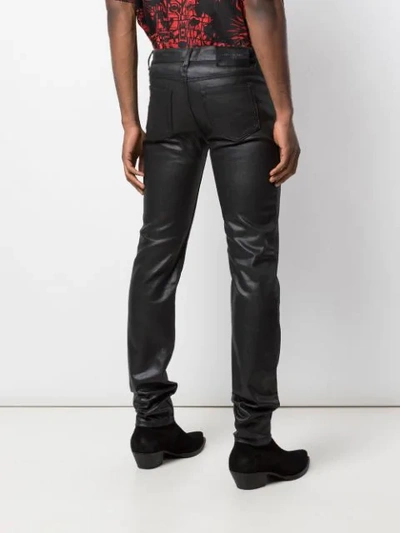 Shop Givenchy Shine Detail Skinny Trousers In Black