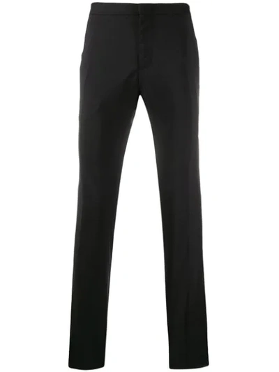 Shop N°21 Tuxedo Stripe Wool Trousers In Black