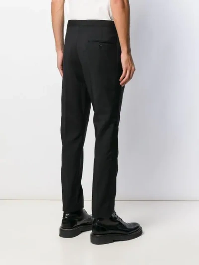 Shop N°21 Tuxedo Stripe Wool Trousers In Black