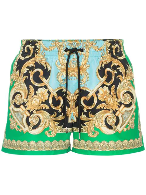 Versace Barocco-print Slim-fit Swim Shorts In A78y Verazu | ModeSens