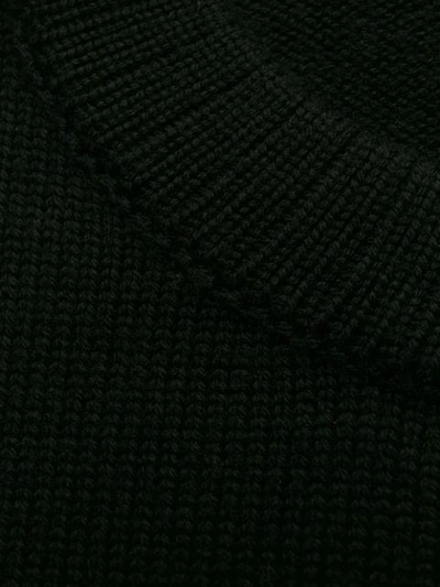 Shop Casablanca Intarsia Knit Jumper In Black