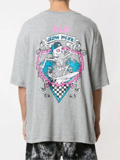 Shop Àlg Dead Surfer + Op Oversized T-shirt In Grey