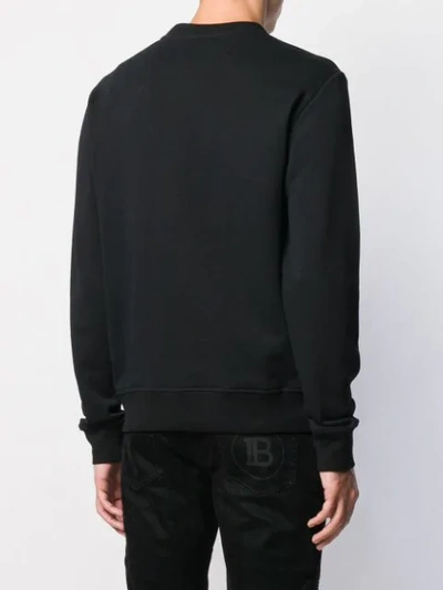 BALMAIN MONOCHROME LOGO SWEATSHIRT - 黑色