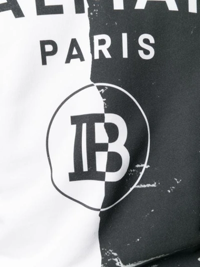 BALMAIN MONOCHROME LOGO SWEATSHIRT - 黑色