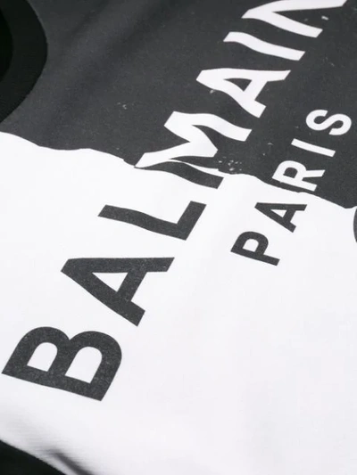 BALMAIN MONOCHROME LOGO SWEATSHIRT - 黑色