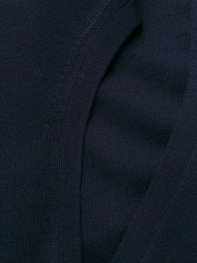 Shop Tagliatore Waistcoat Cardigan In Blue