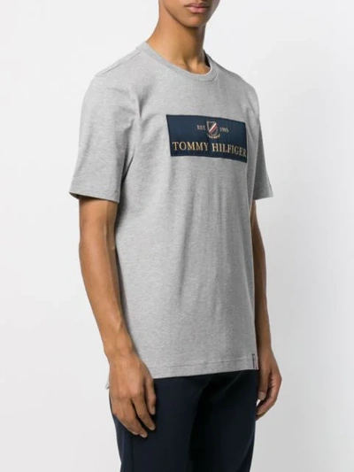 Shop Tommy Hilfiger Iconic Organic Cotton Graphic T-shirt In Grey