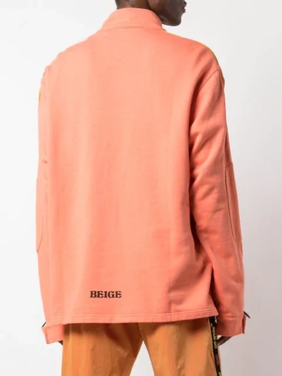 Off-white Contrast Panels Turtle Neck Sweatshirt In Orange