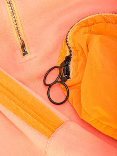 Off-white Contrast Panels Turtle Neck Sweatshirt In Orange