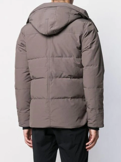 Shop Canada Goose Quilted Hooded Jacket In Grey