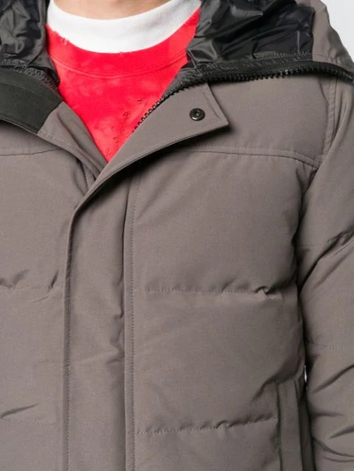 CANADA GOOSE QUILTED HOODED JACKET - 灰色