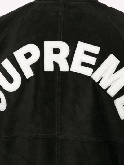 Shop Supreme Logo Varsity Jacket In Black
