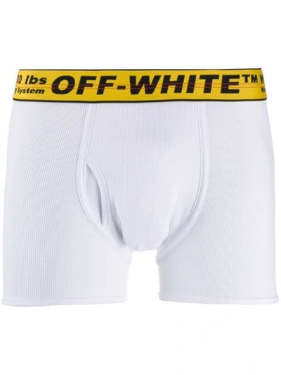 OFF-WHITE INDUSTRIAL WAISTBAND BOXER BRIEFS - 白色