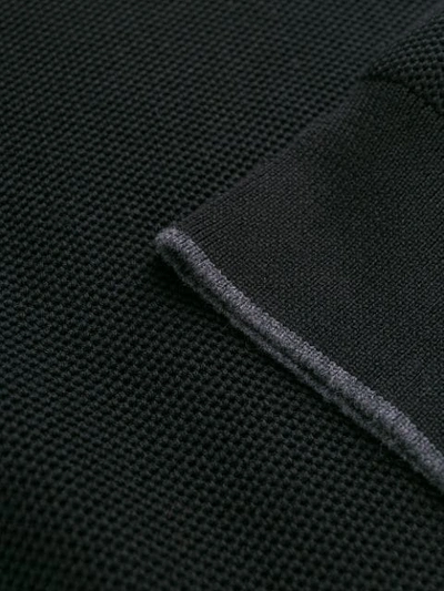 Shop Polo Ralph Lauren Logo Embroidery Zipped Jumper In Black