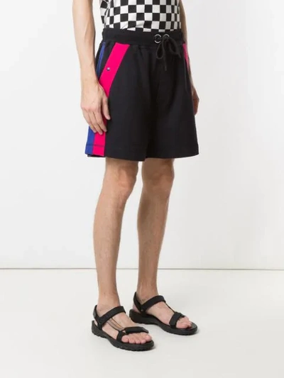 Shop À La Garçonne + Hering Stripe Track Shorts In Black