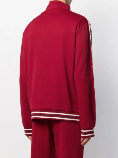 Shop Fila Side Logo Stripe Detail Jacket In Red