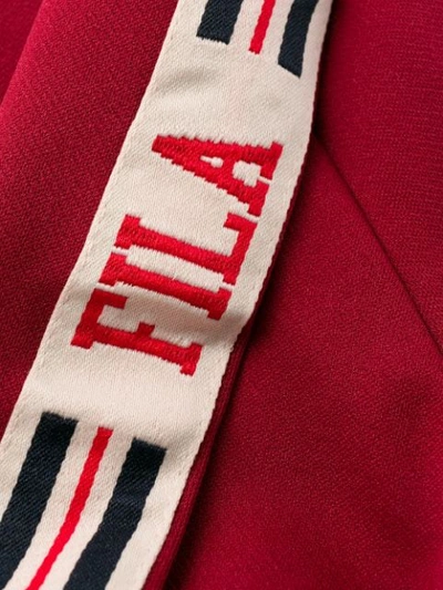 Shop Fila Side Logo Stripe Detail Jacket In Red