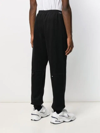 Shop Upww Zip Front Track Trousers In Black