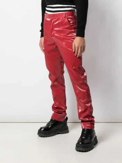 Shop Anton Belinskiy Heat Reactive Fabric Trousers In Red