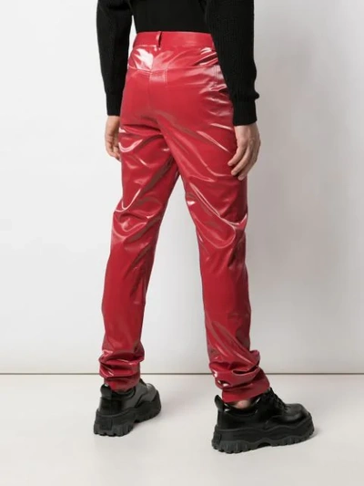 Shop Anton Belinskiy Heat Reactive Fabric Trousers In Red