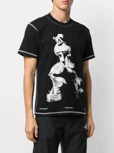 United Standard Printed Cotton T-shirt In Black | ModeSens