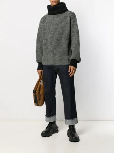 Shop Maison Margiela Roll Neck Sweater In 002f Grey