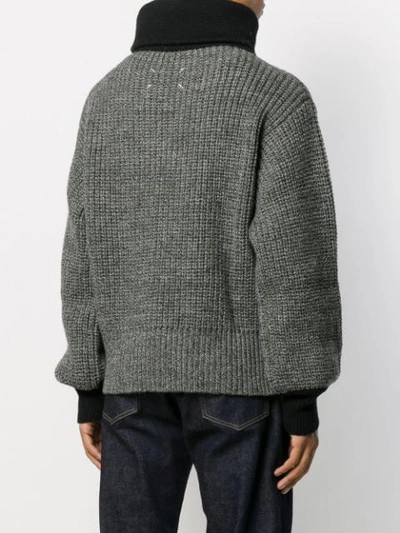 Shop Maison Margiela Roll Neck Sweater In 002f Grey