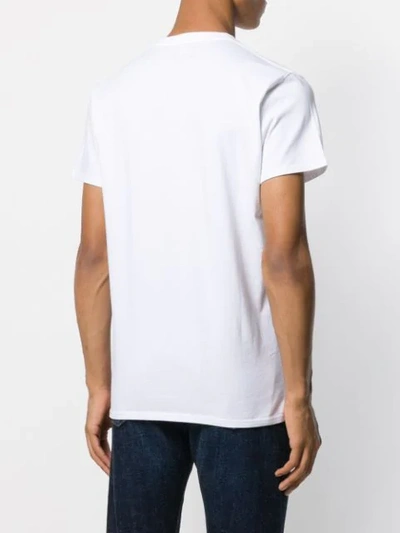 Shop Edwin Short Sleeved Cotton T-shirt In White