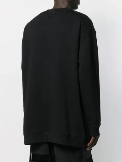 Shop Raf Simons Contrast Print Jumper In Black