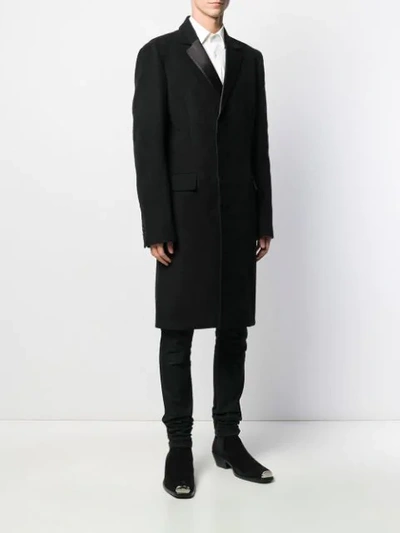 Shop Helmut Lang Single Breasted Coat In Black